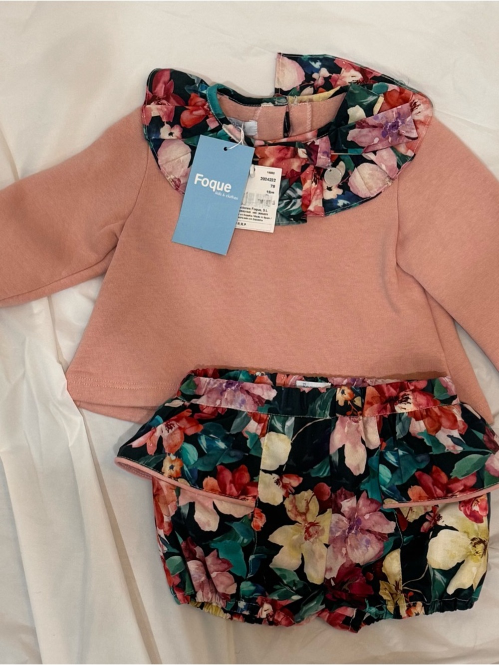 Foque Baby Girls 2-Piece Floral Outfit Set